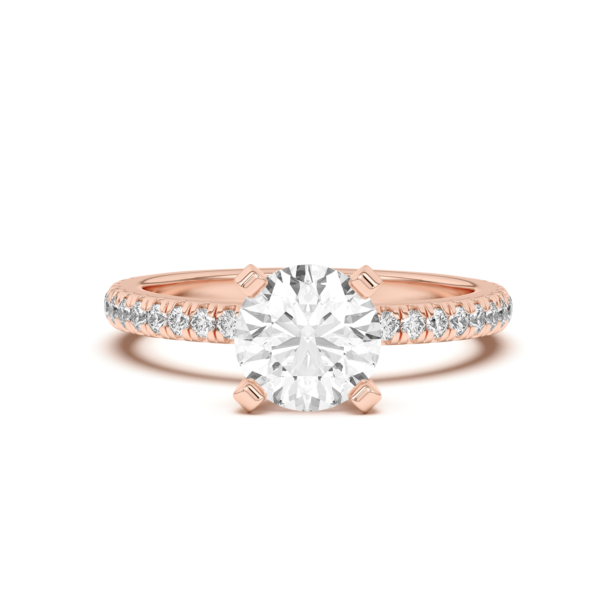 Donna Timeless Pavé Engagement Ring