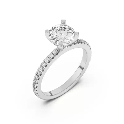 Donna Timeless Pavé Engagement Ring