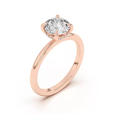 Joelle Hidden Halo Diamond Engagement Ring
