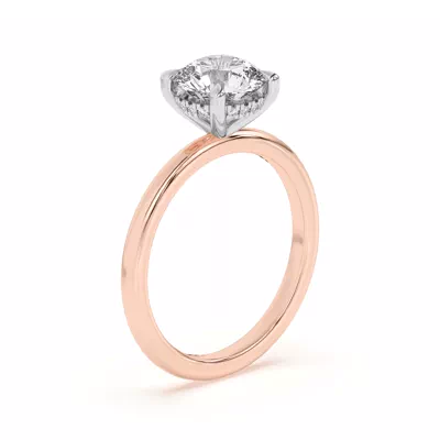 Joelle Hidden Halo Diamond Two-Tone Engagement Ring