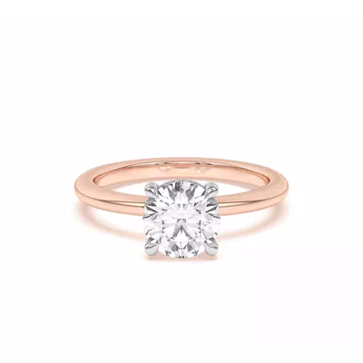 Joelle Hidden Halo Diamond Two-Tone Engagement Ring
