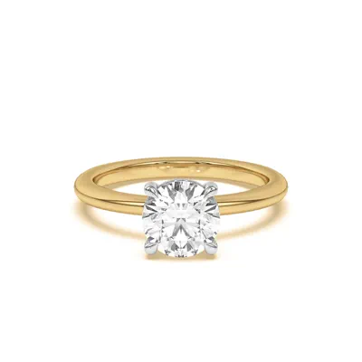 Joelle Hidden Halo Diamond Two-Tone Engagement Ring