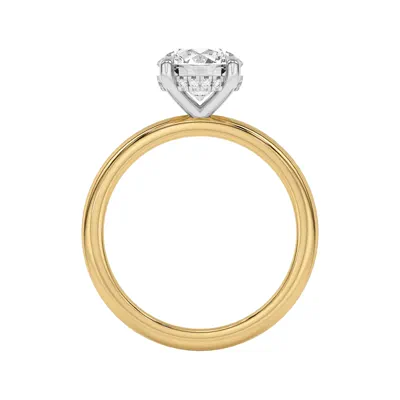 Joelle Hidden Halo Diamond Two-Tone Engagement Ring