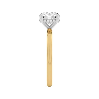 Joelle Hidden Halo Diamond Two-Tone Engagement Ring