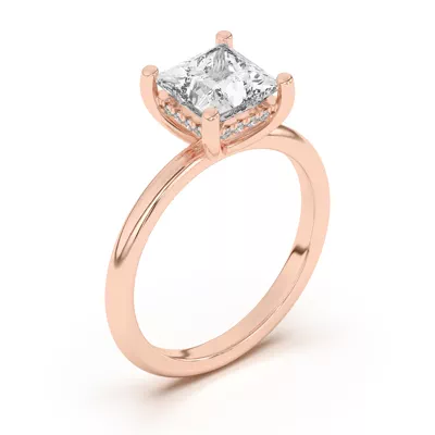 Beverly Timeless Hidden Halo Engagement Ring