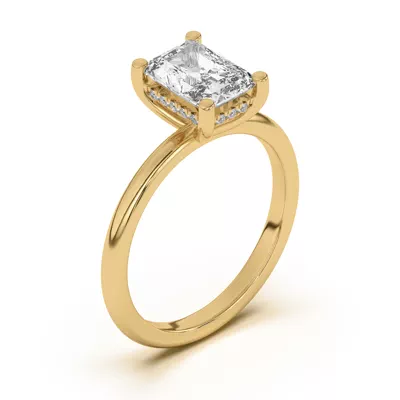 Beverly Timeless Hidden Halo Engagement Ring