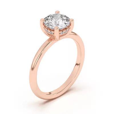 Beverly Timeless Hidden Halo Engagement Ring