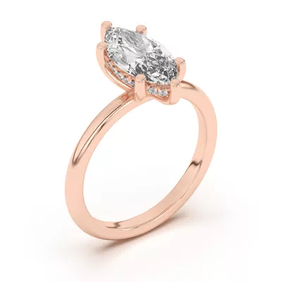 Beverly Timeless Hidden Halo Engagement Ring