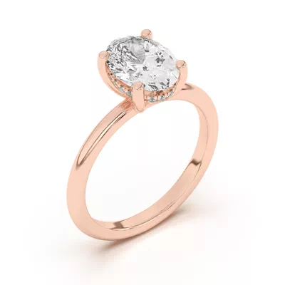 Beverly Timeless Hidden Halo Engagement Ring