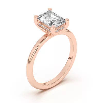 Beverly Timeless Hidden Halo Engagement Ring