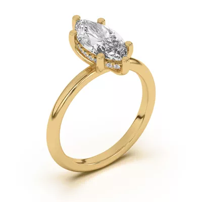 Beverly Timeless Hidden Halo Engagement Ring