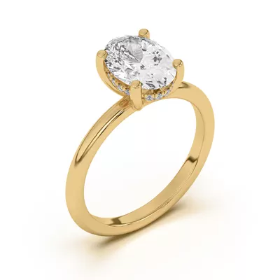 Beverly Timeless Hidden Halo Engagement Ring