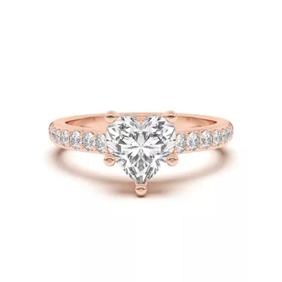 Rita Graduated Pavé Engagement Ring With Hidden Halo
