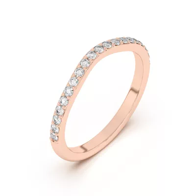 Rita Curved Pavé Band
