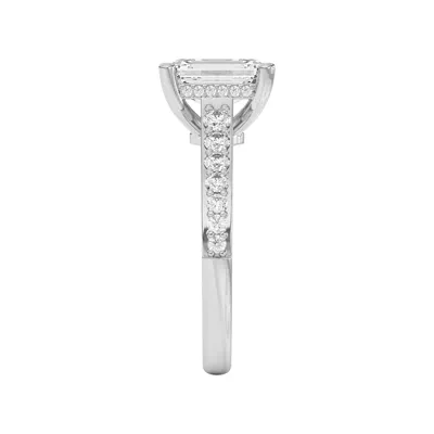 Rita Graduated Pavé Engagement Ring With Hidden Halo