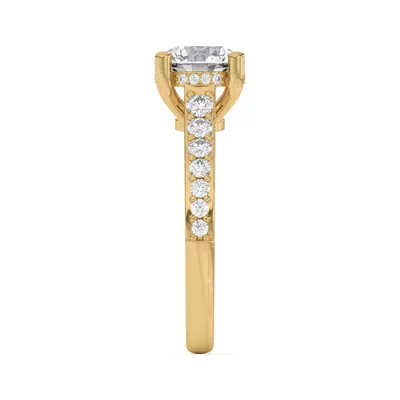Rita Graduated Pavé Engagement Ring With Hidden Halo