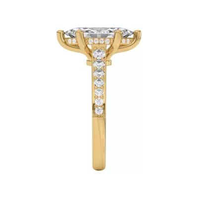 Rita Graduated Pavé Engagement Ring With Hidden Halo