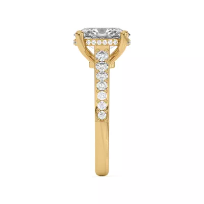 Rita Graduated Pavé Engagement Ring With Hidden Halo