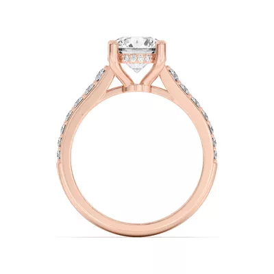 Rita Graduated Pavé Engagement Ring With Hidden Halo