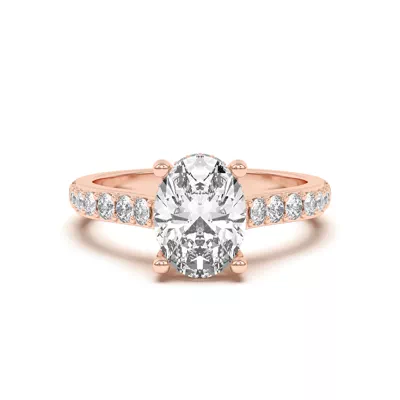 Rita Graduated Pavé Engagement Ring With Hidden Halo