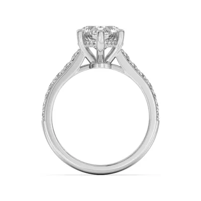 Rita Graduated Pavé Engagement Ring With Hidden Halo