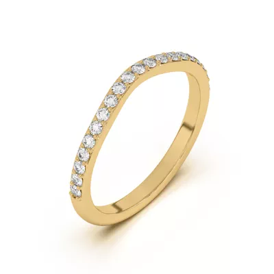 Rita Curved Pavé Band