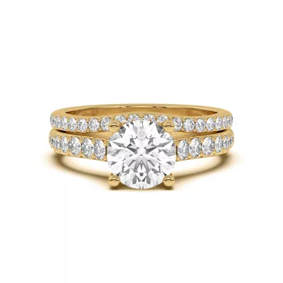 Rita Curved Pavé Band
