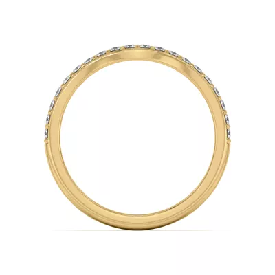 Rita Curved Pavé Band