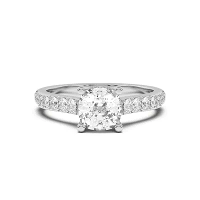 Rita Graduated Pavé Engagement Ring With Hidden Halo