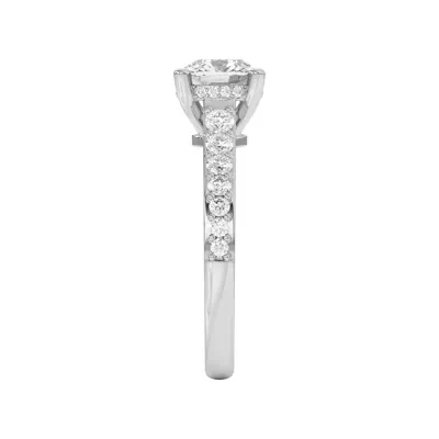 Rita Graduated Pavé Engagement Ring With Hidden Halo