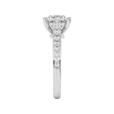 Rita Graduated Pavé Engagement Ring With Hidden Halo