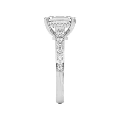 Rita Graduated Pavé Engagement Ring With Hidden Halo