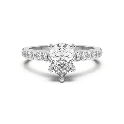 Rita Graduated Pavé Engagement Ring With Hidden Halo