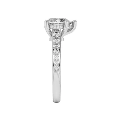 Rita Graduated Pavé Engagement Ring With Hidden Halo