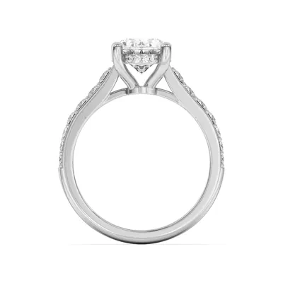 Rita Graduated Pavé Engagement Ring With Hidden Halo