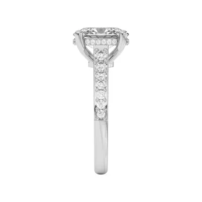 Rita Graduated Pavé Engagement Ring With Hidden Halo