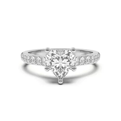 Rita Graduated Pavé Engagement Ring With Hidden Halo
