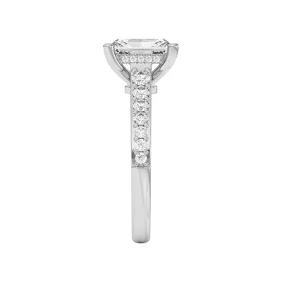 Rita Graduated Pavé Engagement Ring With Hidden Halo