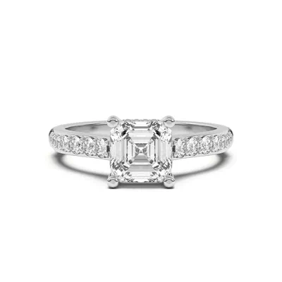 Rita Graduated Pavé Engagement Ring With Hidden Halo