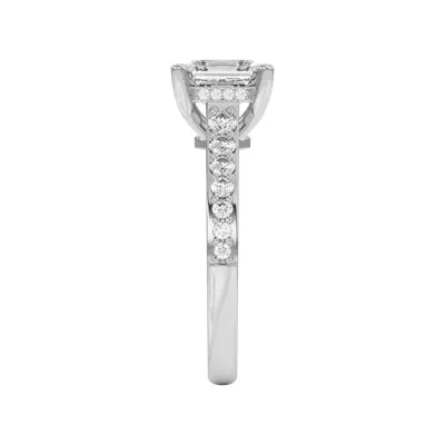 Rita Graduated Pavé Engagement Ring With Hidden Halo