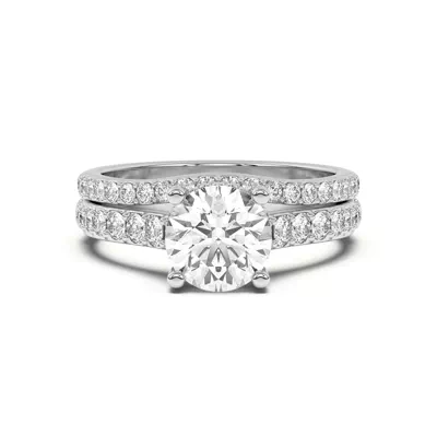 Rita Curved Pavé Band