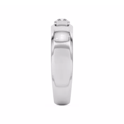 Raised Bezel Emerald-Cut Band