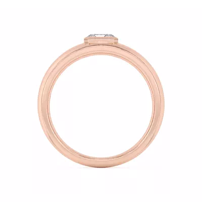 Raised Bezel Emerald-Cut Band