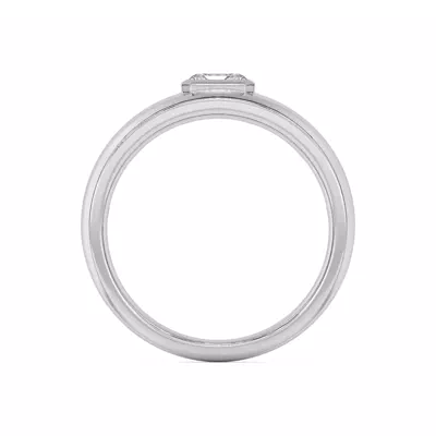 Raised Bezel Emerald-Cut Band