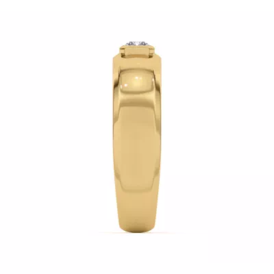 Raised Bezel Emerald-Cut Band