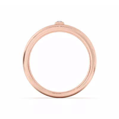 Raised Bezel Princess-Cut Band