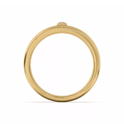 Raised Bezel Princess-Cut Band