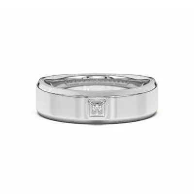 Raised Bezel Princess-Cut Band