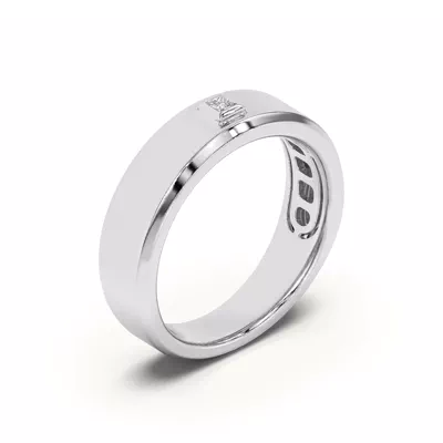 Raised Bezel Princess-Cut Band
