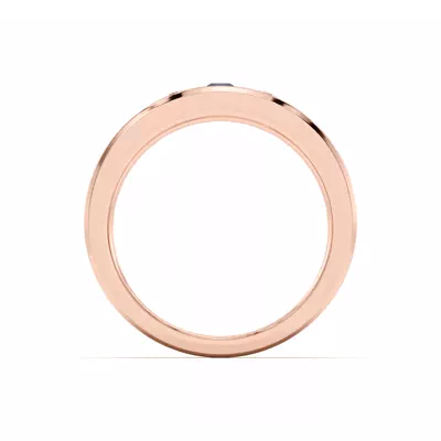 Diamond And Sapphire Grooved Band